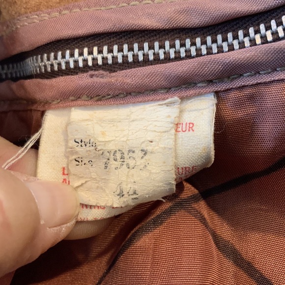 VTG Suede Western Jacket Men's Caramel Brown Size 44 Zip Out Blanket Lining - Picture 10 of 12